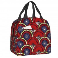 Ankara Geometric Ankara Isothermal Bag Almoço 20x13x22 Cm Gabinete da Escola do sabor da refeição