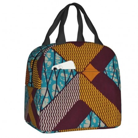 Ankara Geometrische Ankara Isotherme Lunchtasche 20x13x22 cm Mahlzeit Geschmack Schule Büro