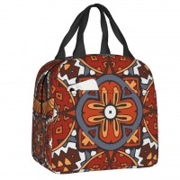 Isothermal lunch bag Ankara geometric 20x13x22 cm meal taste school office