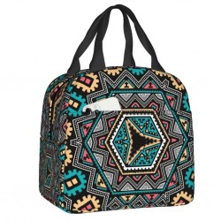 Sac à déjeuner isotherme Ankara géométrique 20x13x22 cm repas goûter école bureau