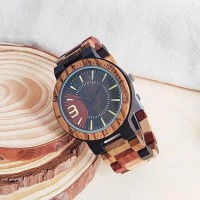 Houten houten kwarts 45mm stijl casual mode, hout armband, waterdicht 30m