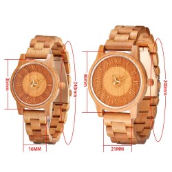 Tre tre Wood Watch Round Dial Trendy