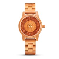 Houten houthow watch ronde wijzerplaat trendy