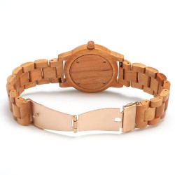 Montre en Bois Homme Femme Quartz Tendance Cadran Rond