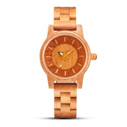 Wooden Wood Wood Watch Round Dial Trendy