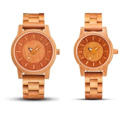 Montre en Bois Homme Femme Quartz Tendance Cadran Rond