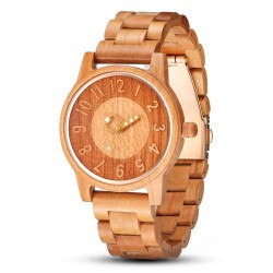 Tre tre Wood Watch Round Dial Trendy