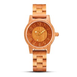 Reloj de madera de madera de madera Dial redondo de moda