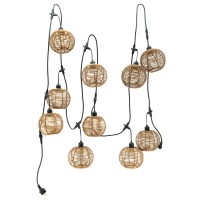 Warland Exteriör Rattan syntetiska 10 lampor - 5 meter