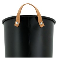 Black tinted metal office paper basket