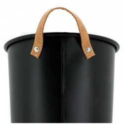 Black tinted metal office paper basket