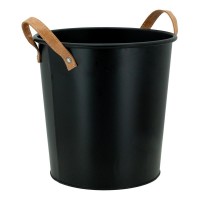 Black tinted metal office paper basket