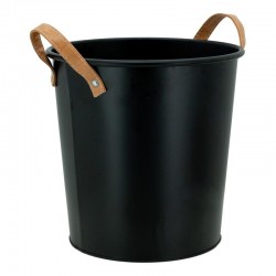 Black tinted metal office paper basket