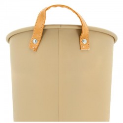 Office paper basket in beige tinted metal