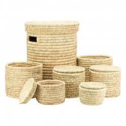 Palmette chest set, 1 laundry basket, storage baskets