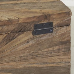 Recycle Hout opslagtrein met handgrepen en LAR Loquet Vintage Wood Storage Wood