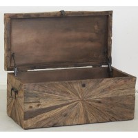 Recycley-Holz-Abstellzug mit Griffen und löses kearetes Vintage-Holz-Speicher-Holz