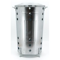 Duży ocynkowany metalowy bin 90 litrów