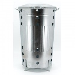 Große verzinkte Metall-Komposter-Bin-Binse 90 Liter