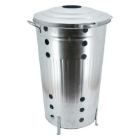 Große verzinkte Metall-Komposter-Bin-Binse 90 Liter