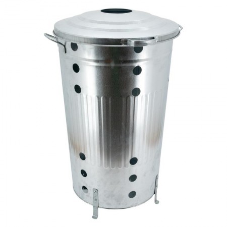 Duży ocynkowany metalowy bin 90 litrów