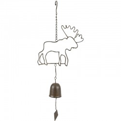 Décoration de Jardin à Suspendre Lot de 4 Cloches en Fonte – Carillon Rustique Vintage pour Terrasse, Balcon et Extérieur