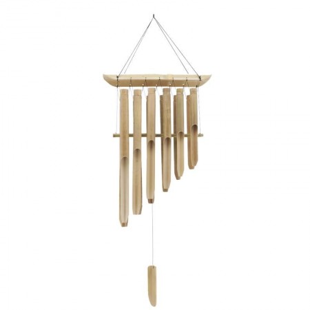 Bamboo Carillon 12 Pendenti Decorazione giardino Zen, campana di vento naturale, rilassante atmosfera terrazza balcone