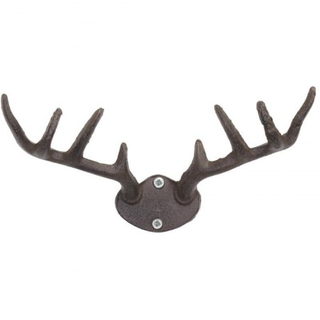 Wall mounted patch deer wooden hook wall decoration