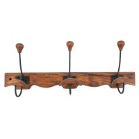 Akazienholz Wandhaken 3 Metallhaken Wandmäntel Rustikale Landstil