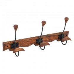 3 hooks metal wall pattern Rustic country style wall coat holder