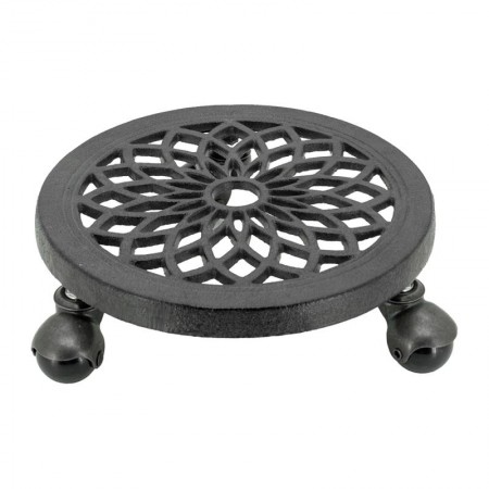 Plant support on robust castor castor wheels, Decorative moving tray for heavy pots inside exterior