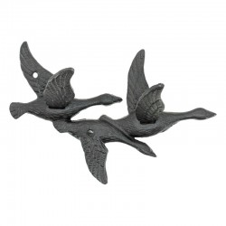 Motor montado patrón patrón gansos abrigos rústico 2 ganchos deco deco campo entrada cocina baño