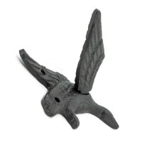 Conjunto de 4 ganchos de ferro fundido com casacos montados pato Original e decorativo