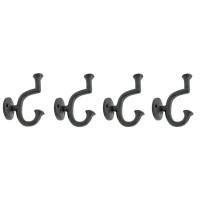Set von 4 Gusseisenhaken Rustikalen Wandhaken für Mäntel, Handtücher und Innendekoration