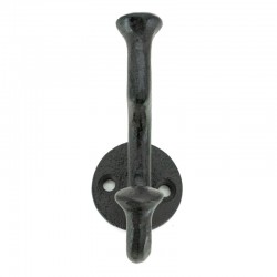 Set of 4 hooks in rustic wall patère cast iron for coats, towels and interior decoration