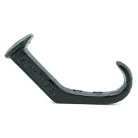 Set of 4 wall hooks in cast iron Rustic patterns nail style for decoration and storage