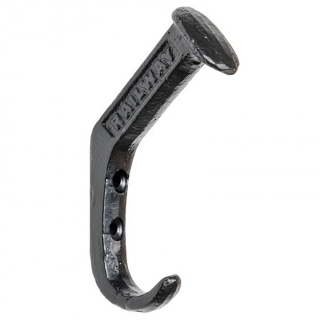 Set of 4 wall hooks in cast iron Rustic patterns nail style for decoration and storage