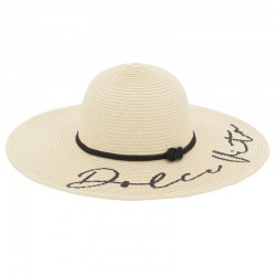 Geflochtene Papierkapseleline bestickter Dolce Vita, Hutfrau Einzelgrad Sommersonne