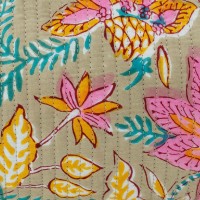 Set di 3 kit di trucco in cotone fiori e kit cosmetici in nylon e viaggi pratici e leggeri