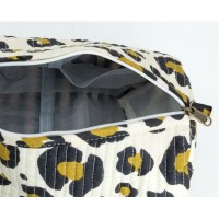 Lotto di 3 leopard trucco in cotone e nylon kitches kitches cosmetici ed eleganti viaggi