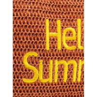 "Hello Summer" eco-friendly beach bag in 2 colours woven rope paper, polyester lining, zipped pockets