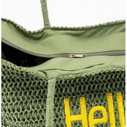 "Ciao estate" Carta da corda da corda 2 colori, fodera in poliestere, tasche zip