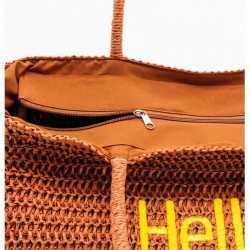 "Hallo Sommer" Wallen Seilpapier 2 Farben, Polyesterfutter, Taschen mit Reißverschlusstaschen