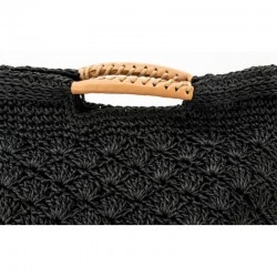 Flätad papperspåse fördubblats bomull 2 färg, ekologisk, innerficka, knapplås, stadsstrand