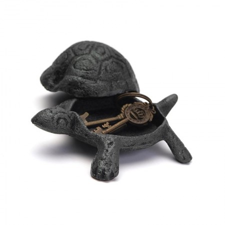 Font Turtles Keyframe Decorative Garden Statue with Hidden Keyring for Outdoors