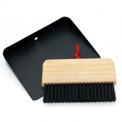 Cleaning Set para fogão e pá de chaminé e escova de metal robusta para cinzas e fuligem