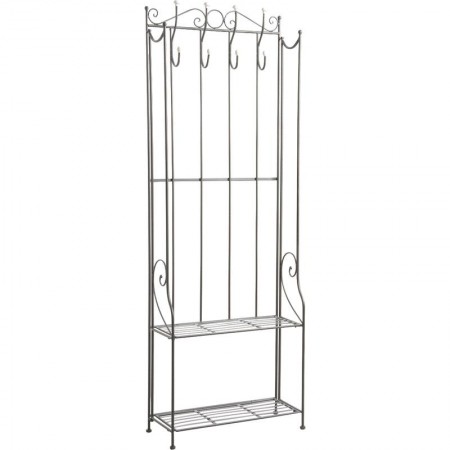 Metal coat rack shelf 4 pads