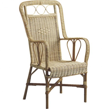 Manau poltrona e natural rattan medula confortável estilo vintage para varanda e terraço