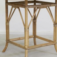 Round table in rattan and manau Ø80 cm garden, veranda, covered terrace, living room, kitchen