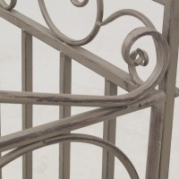 Banco exterior do jardim exterior do metal com arco decorativo, relaxamento do banco do metal e encanto do vintage